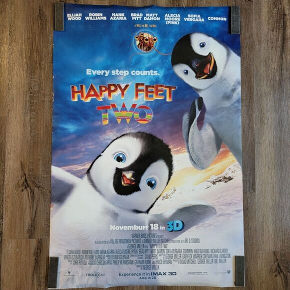 Happy FEET TWO Movie Poster DS 27x40 Happy‎ FEET 2 Original One Sheet Animation